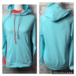 Baby Blue Double Hood Pullover Sweatshirt